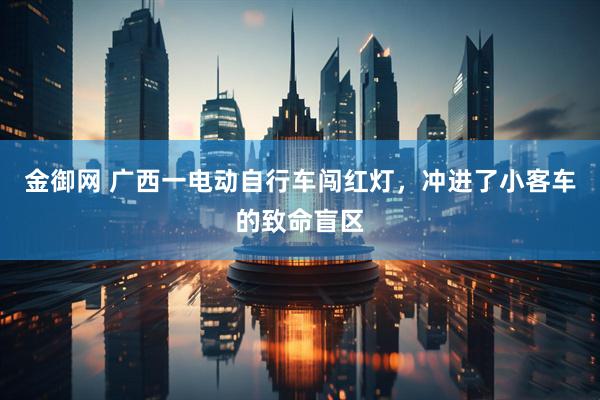 金御网 广西一电动自行车闯红灯，冲进了小客车的致命盲区