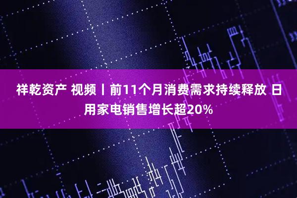 祥乾资产 视频丨前11个月消费需求持续释放 日用家电销售增长超20%