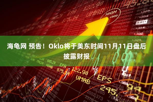 海龟网 预告！Oklo将于美东时间11月11日盘后披露财报