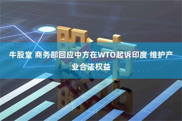 牛股堂 商务部回应中方在WTO起诉印度 维护产业合法权益