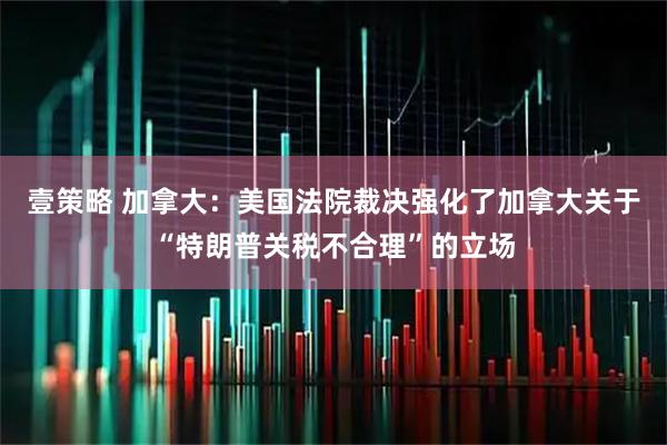 壹策略 加拿大：美国法院裁决强化了加拿大关于“特朗普关税不合理”的立场